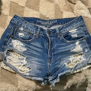 American Eagle sparkle pocket shorts